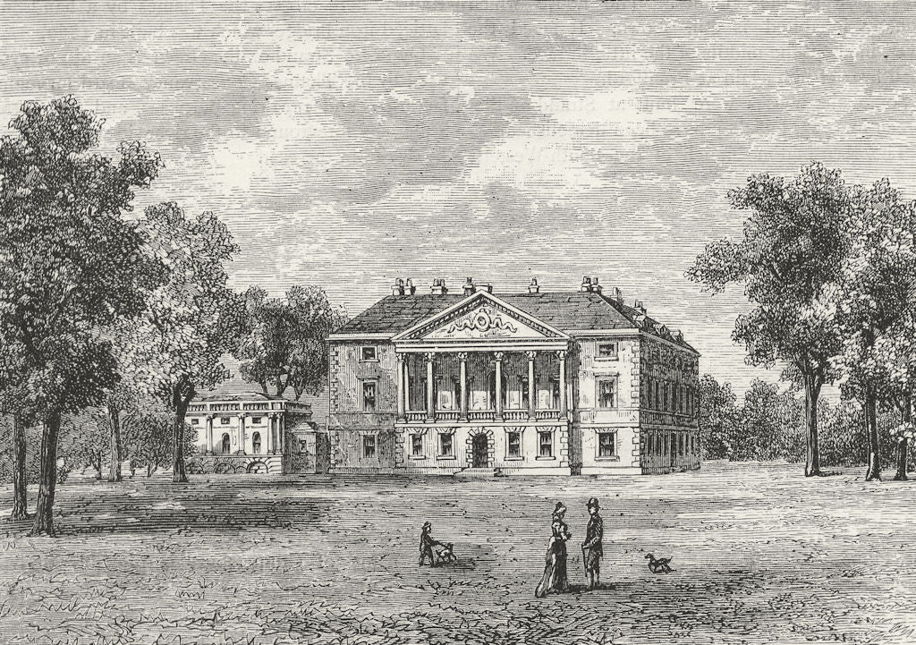 GUNNERSBURY. Gunnersbury House 1888 old antique vintage print picture